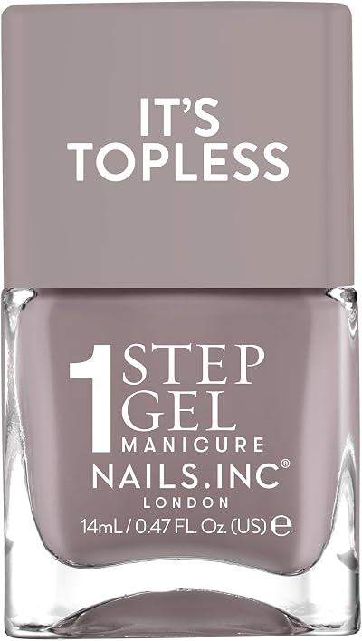 Nails.INC Its Topless Megan Gel-Like Nail Polish Grey 4-in-1