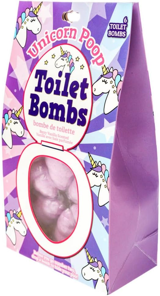 Claire's Kraken Girl's Kraken Unicorn Poop Berry Vanilla Scented Toilet Bombs - Purple, 6 Pack
