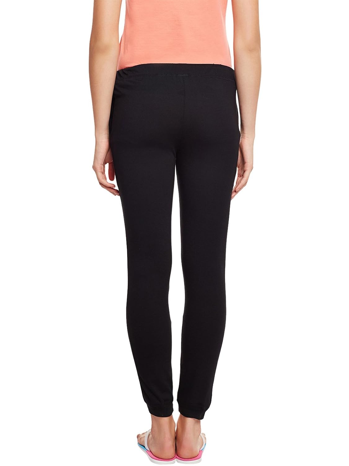 trendygal solid women's metallic,black track pants(pack of 2)