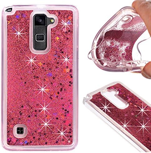 LG Stylo 2 Case, LG LS775 Case, MCUK Bling Sparkle Glitters Liquid Quicksand Moving Star Shape Floating Luxury Fashion Creative Soft Bumper Case for LG Stylo 2 / LS775 (Rose Gold)