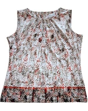 Women's Sleeveless Geometric Print Top