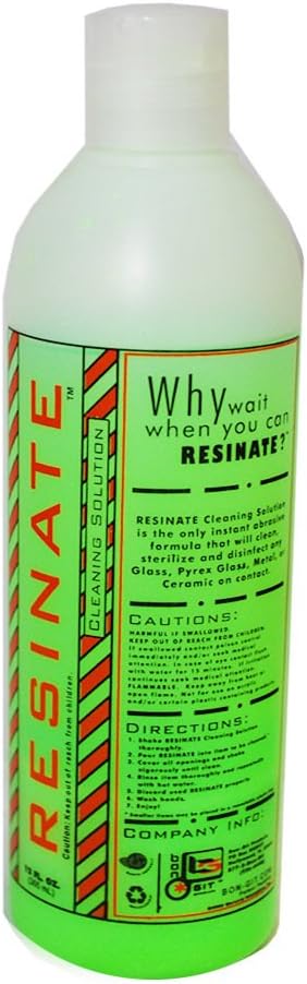Resinate Cleaner 12 Fl Oz 4 Pack with Free I'm Baked Bro & Doob Tubes Sticker