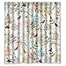 I-Manggo Generic Personalized Beautiful Bird Cage Flower Leaves Pattern Art Style Picture Design Shower Curtain,72x72 Inch