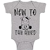 Belle Homie New To The Herd - Funny Baby Essentials Bodysuit - Cute Baby Girl Clothes Newborn Boy Outfit
