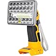 Hipoke 18W Light for Dewalt 20V Max Lithium-ion Batteries, 2000LM Flashlight Spotlight with USB Port, LED Work Light 110 Degree Pivoting Head Zinc Alloy…