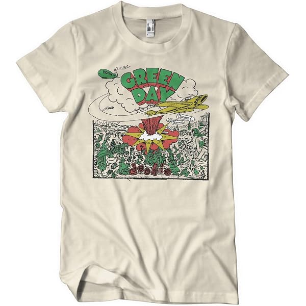 Green Day T Shirt 1994 Tour Dookie New Official Vintage Mens Black
