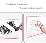 DumanAsen Double Sided Dry Erase Whiteboard Pink 12 x 8 Inches with Pens Eraser view 5