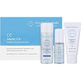OxygenCeuticals CC Starter Kit – Skin Balancing Toner 30ml + Couperose Fluid 15ml + Couperose Cream 30ml, Redness-Relief & Sensitive Skin Soothing Skincare Set