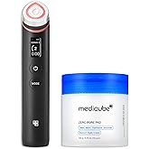 medicube Deep Clean to Deep Glow Set: Age-R Booster Pro (Black) and Zero Pore Pads 2.0 | Gifts for Women