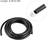 sourcing map 6mm ID x 9mm OD Rubber Lubricating Oil Hose Pipe Tubing 8.2Ft Black view 2
