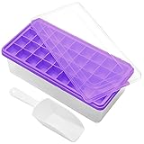 Food-grade Silicone Ice Cube Tray with Lid and