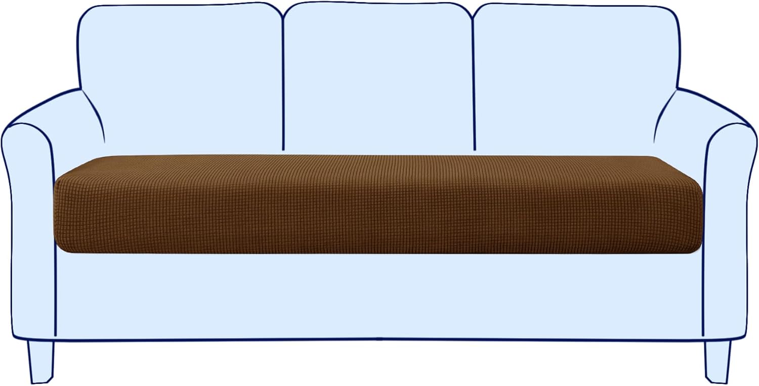 Slipcovers - subrtex Couch Slipcover RV Seater Slip Covers Loveseat Stretch Durable Sofa Spandex Elastic Furniture Protector for Settee Seat for Replacement in Livingroom, Large, Coffee
