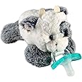 RaZbaby JollyPop Pacifier, Holder with Detachable Baby Pacifier, Stuffed Animal RaZbuddy, All Ages 0M+, 100% Medical Grade USA Made Silicone, Machine Washable, Textured & Easy to Hold – Cow