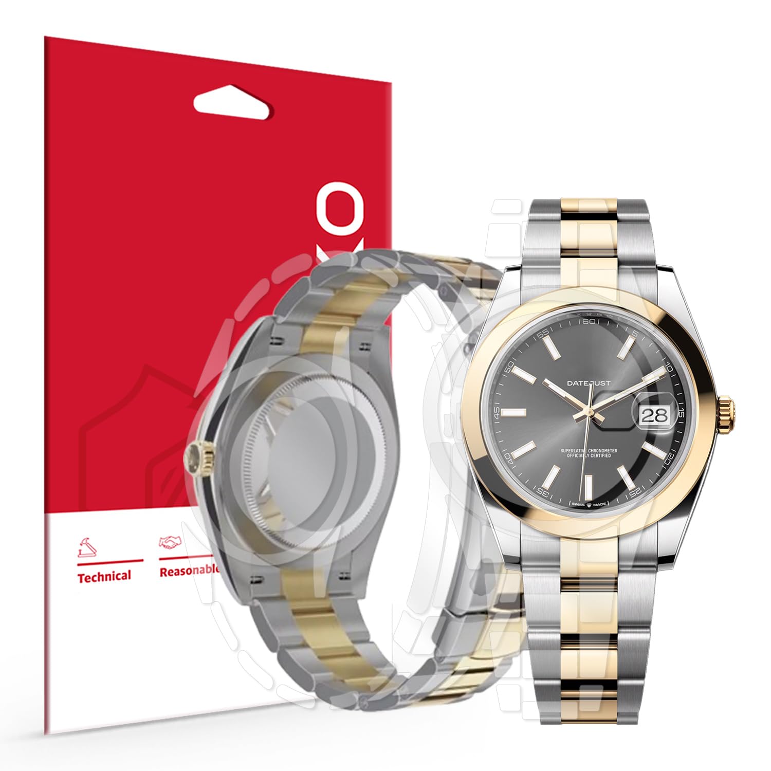 Photo 1 of skoko [2 Pack] Full Body Protective Film Compatible with Rolex Datejust 41mm Ref. 126300 126301 126303 126331 126333 126334, Transparent Clear Skin, Full Protector Coverage, Anti Scartch