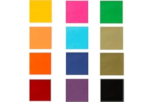 Exquiss 2400 Pcs Autumn Leaf Colors Fall Colors Tissue Paper Squares 2 Inch (12 Colors) for Fall Harvest Holiday Pompom St. Patrick's Day Craft Scrunch Art Tree Craft Leaf Art Paper Kids' DIY Craft