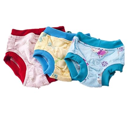 Fully 2X Hunde Baumwolle Hündin Läufigkeit Höschen Schutzhose Unterhose Unterwäsche Läufig Sanitär Windel Hygiene Schutzhösch