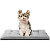 Dog Crate Pad, Washable Cozy Dog Bed Mat for Small Dogs 24"x18", Gray | Ultra Soft Fluffy Kennel Pad with Non-Slip Bottom, Comfortable Sleeping Pet Mat That Fits Most Crates, Sofas, Floors and Cars