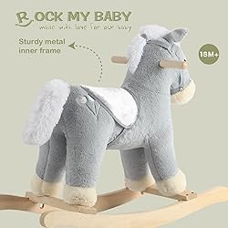 Rock My Baby Pony Rocking Horse, Plush Stuffed