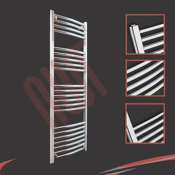 400 mm (w) x 1200 mm (h) - Cromo Curvado Radiador toallero ...