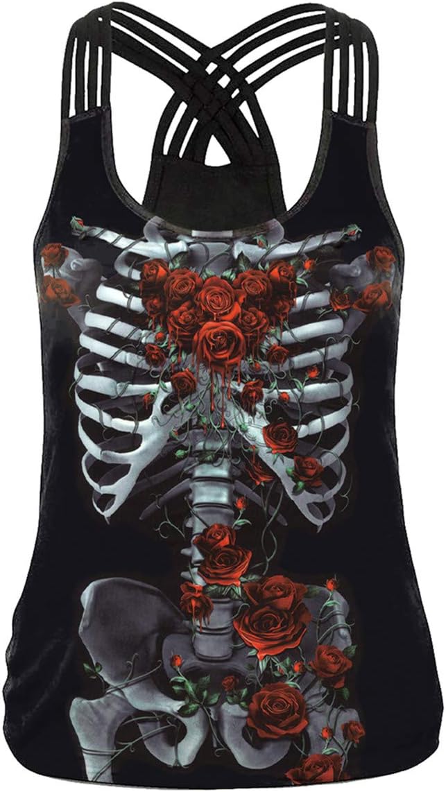 Ocean Plus Women's Summer Casual Round Collar Sleeveless Vest Top Tank Top Stretch Sport Top Cute Racerback Yoga Workout Shirts