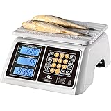 BROMECH Food Scale, Price Computing Scale, IPX7 Waterproof, 66lbs Capacity, White Backlight LCD, Rechargeable Commercial Meat