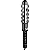 Conair Curling Iron Brush, Instant Heat, Nylon Bristles, 1.25" | Hair curling iron brush with 30-second heat-up, dual voltage, travel-ready tool for medium and short hair, 25 heat settings