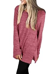 XIEERDUO Womens Sweatshirts Crewneck Tunic Sweaters