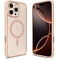 Spigen Ultra Hybrid T MagFit Designed for iPhone 16 Pro Max Case [Camera Control Button Cover] [Military-Grade Protection] Compatible with MagSafe - Frost Rose Titanium