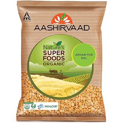 Aashirvaad Natures Super Foods Organic Arhar/Tur Dal, 1kg