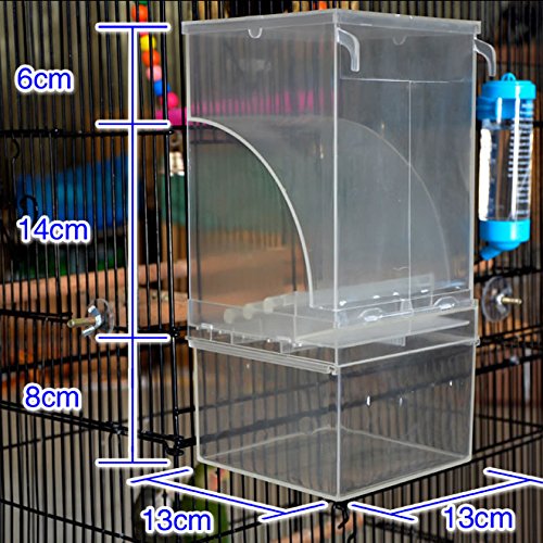 Mrli Pet Parrot Automatic Feeders,No Mess Bird Feeder Large Size High