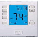 PRO1 IAQ T755S Sensor Compatible Touchscreen 3 Hot/2 Cold 7 Day Thermostat with 6-Inch Screen , White