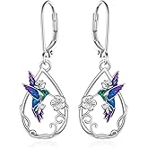 Hummingbird Earrings for Women 925 Sterling Silver Dangle Earrings Bird Jewelry Hummingbird Gifts for Women Mom
