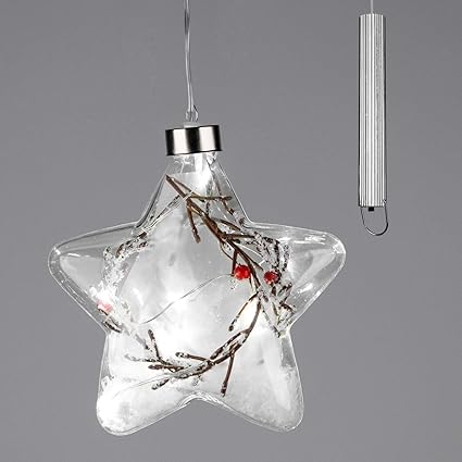 Formano Glass Star Pendant With Led Light 15 Cm With Special Foil