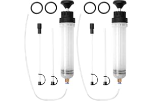 BREADEEP 2 Pack 500cc Automotive Fluid Extractor Pump Oil Extractor Hand Syringe Pump with Horse Manual Suction Vacuum Fuel C