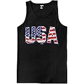 USA - Retro American Flag Stars & Stripes Men's Tank Top