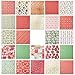 Martha Stewart Paper Pad-Red/White/Greenery 12x12 Paperpad, 12 x 12 inches, Multicolor