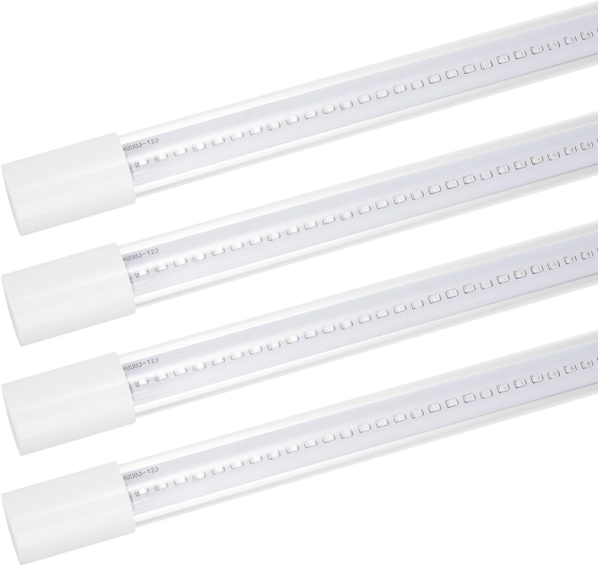 4 Pack LED Grow Light Tubes, JandCase 9W Plant Light with Red/Blue Spectrum, Growing Lamp for Bloom, 2 Ft, T8 Indoor Plants, Vegetable, Hydroponics