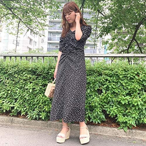 Amazon ミッシュ マッシュ Misch Masch シャーリング小花タイトワンピース クロ M ワンピース チュニック 通販