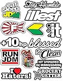 JDM Pack / Lot Of 14 Vinyl Decal Sticker Bombing Low Drift (Type2 Blessed)