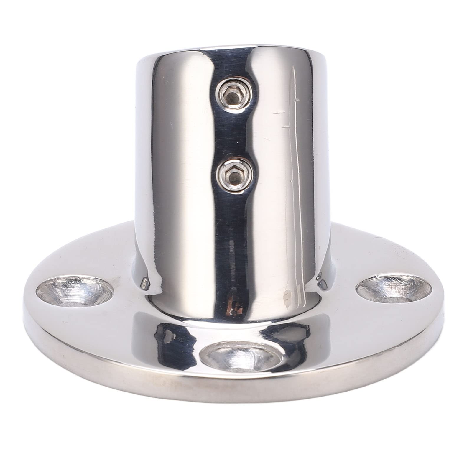 Hand Rail Round Base 316 Stainless Steel Boat Handrail Round Base Fitting Marine Hardware Accessory for 25mm/1in Tube(60°)