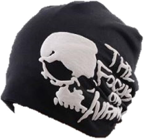 Amazon ボナスティモーロ Buona Stimolo メンズ ニット帽 選べる スカル リング 2デザイン ストリート系 カジュアル ポップ 06 ホワイト スカル 薄手 服 ファッション小物 通販