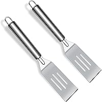 Zmeni 2 pieces Mini Brownie Serving Smll Metal Spatula Flexible Nonstick Serve Turner Cookie Slotted Kitchen Utensil for Cutt