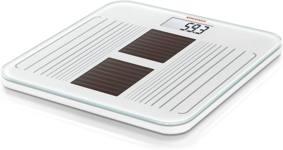 Soehnle Solar Star Powered Bathroom Scale, White