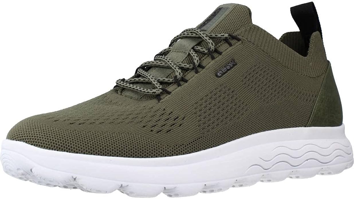 Geox Hommes Baskets en Tricot sphérique Vert Amazon.fr Chaussures et Sacs