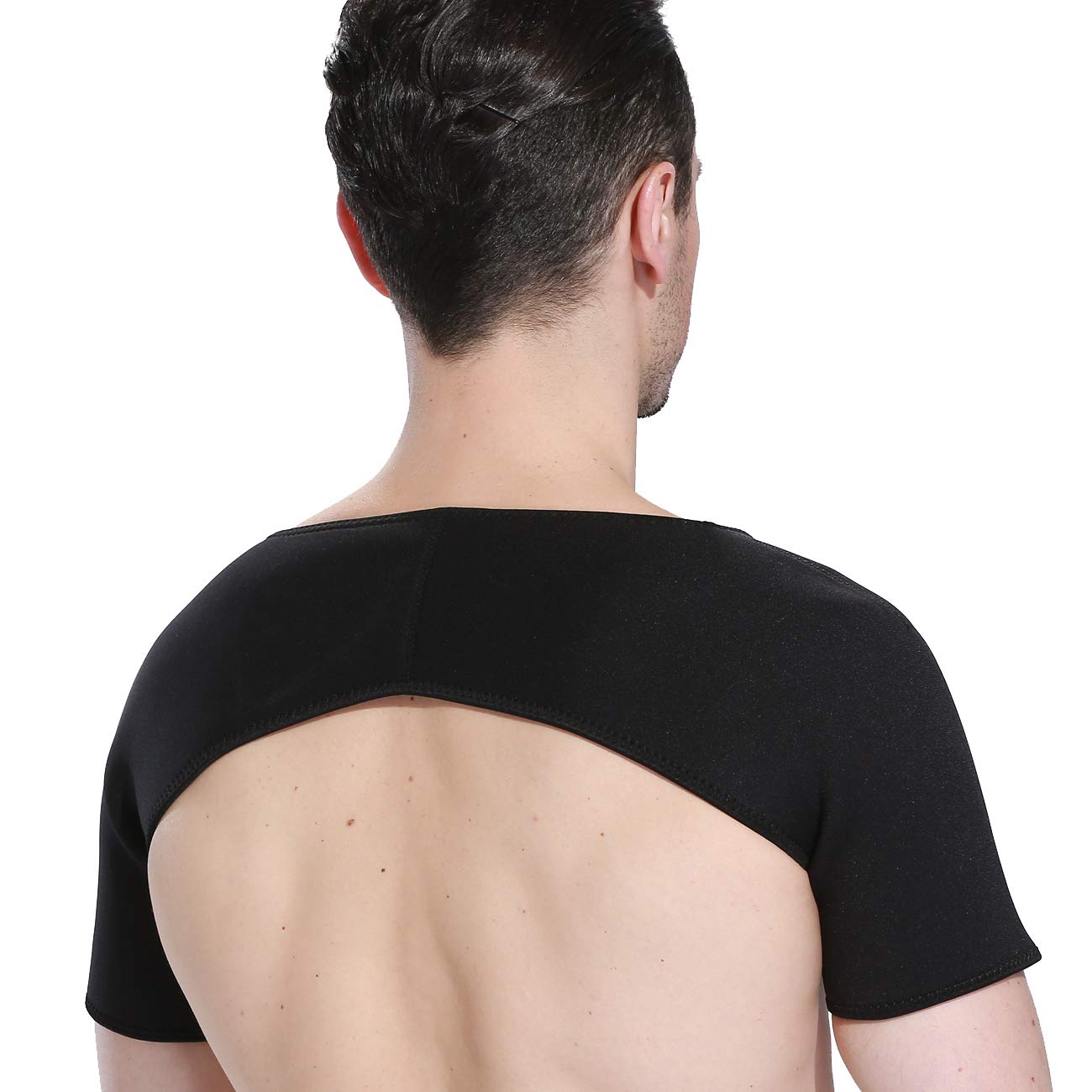 King of Flash Double Shoulder Support Neoprene Wrap Protector Unisex Men Ladies Injury Protect Sprains, Dislocation of Shoulder Joint (Large)