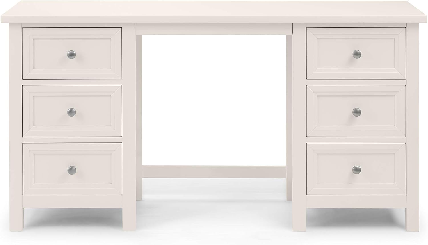 Julian Bowen Surf White Wood Maine Dressing Table, 44D x 145W x 74H cm (6 Drawers) - Image 3