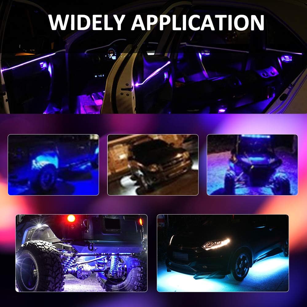 Ustellar RGB LED Rock Lights 8 Pods APP Remote Timing Music Mode Multicolor Neon LED Light Kit Waterproof AUTO Wheel Exterior Underglow Lighting for Chevy Jeep Under Car Truck RZR ATV UTV SUV Off road: Automotive