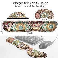 Gimars Upgrade Enlarge Gel Memory Foam Set Keyboard