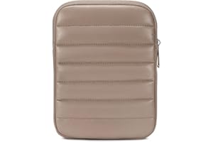 Clezolraa 6-7 Inch Puffy Sleeve Case for 7" Kindle Paperwhite 12th Gen/Colorsoft 2024, 6.8" Kindle Paperwhite 11th Gen, 6" Kindle 11th Gen 2024/2022, Oasis, Protective Pouch Bag, Mocha