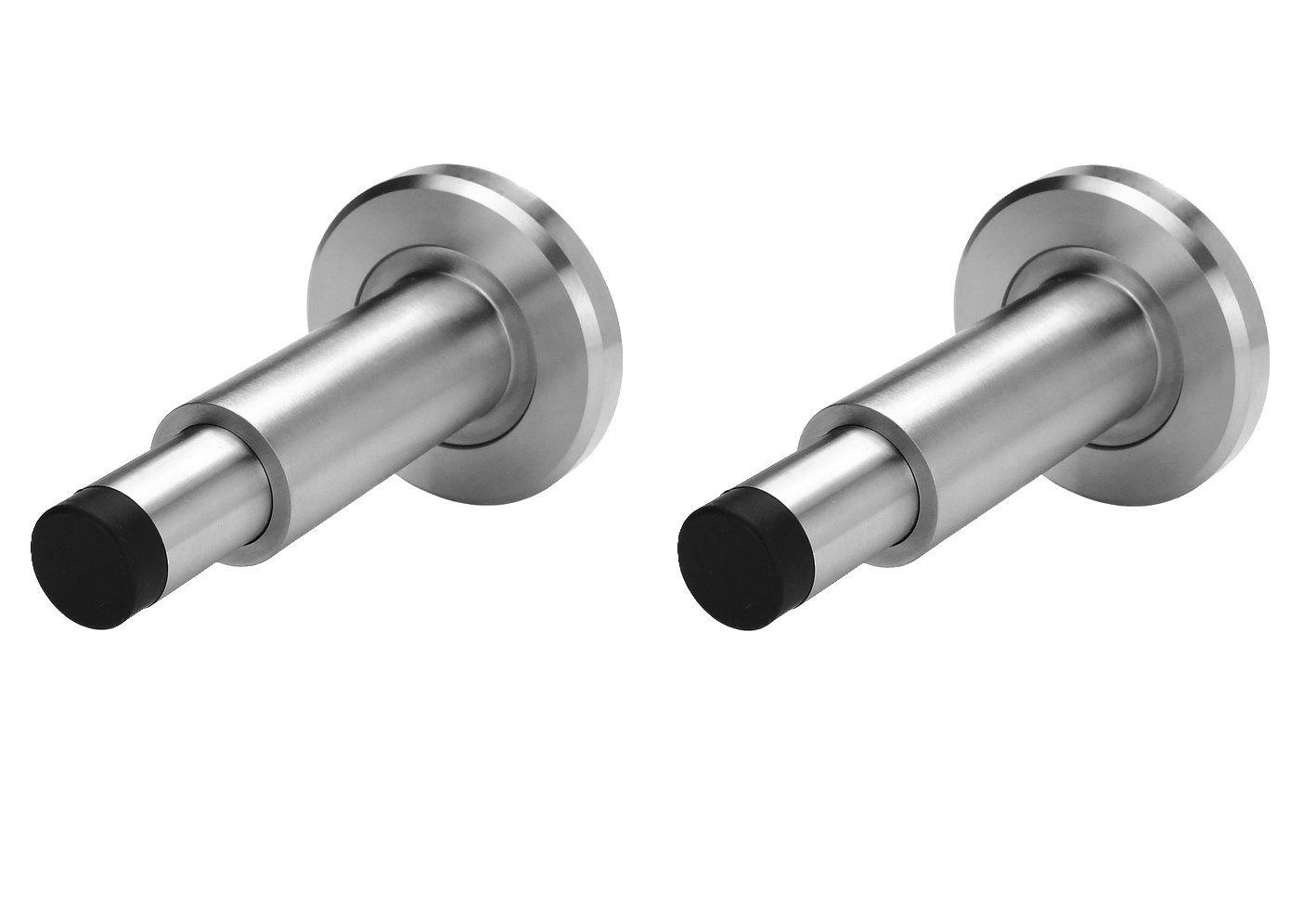 VIBORG Deluxe Adjustable Solid 304 Stainless Steel Extra-Thick Casting + Rubber Heavy Stopper Stops Doorstop Wall Mounted Built in Door Handle Bumper Wall Protector Door Stop Doorstopper RS-38 (2)